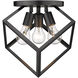 Cassio 3 Light 13 inch Matte Black Semi-flush Ceiling Light